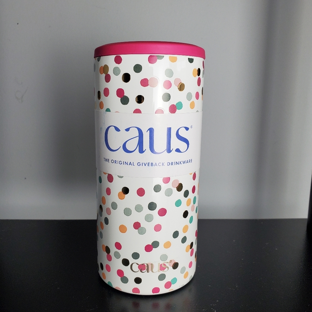 CAUS Hot Spot Stainless Skinny Can Cooler, 12.oz. New!